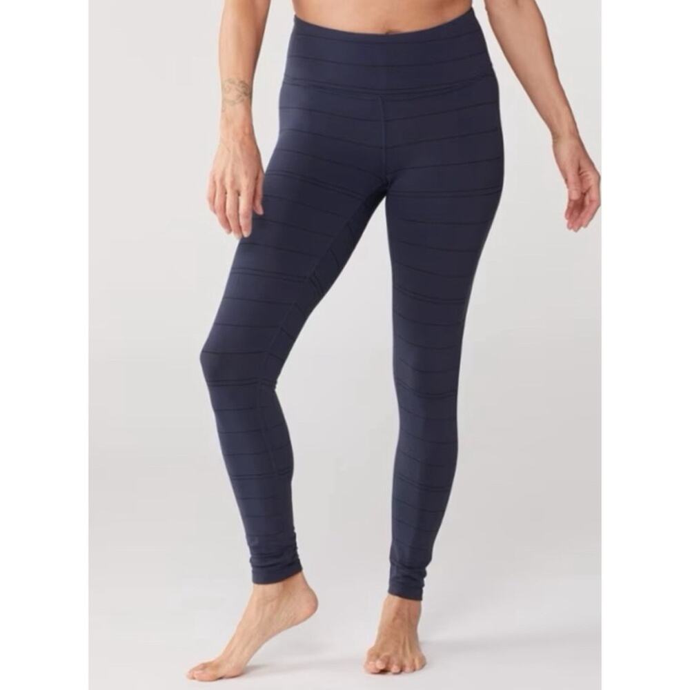 Prana Transform 7/8 Leggings navy blue mini black stripe 1963611